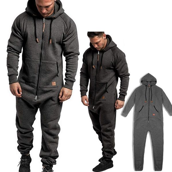 men's jumpsuits hoodies overalls men solid color zipper jumpsuit long sleeve male clothes autumn winter warm pajama men set, Gray
men's jumpsuits hoodies overalls men solid color zipper jumpsuit long sleeve male clothes autumn winter warm pajama men set, Gray