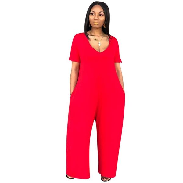 women's jumpsuits & rompers 2021 women jumpsuit romper short sleeve v neck casual playsuit overalls ladies wide leg loose red yellow, Black;white
women's jumpsuits & rompers 2021 women jumpsuit romper short sleeve v neck casual playsuit overalls ladies wide leg loose red yellow, Black;white
