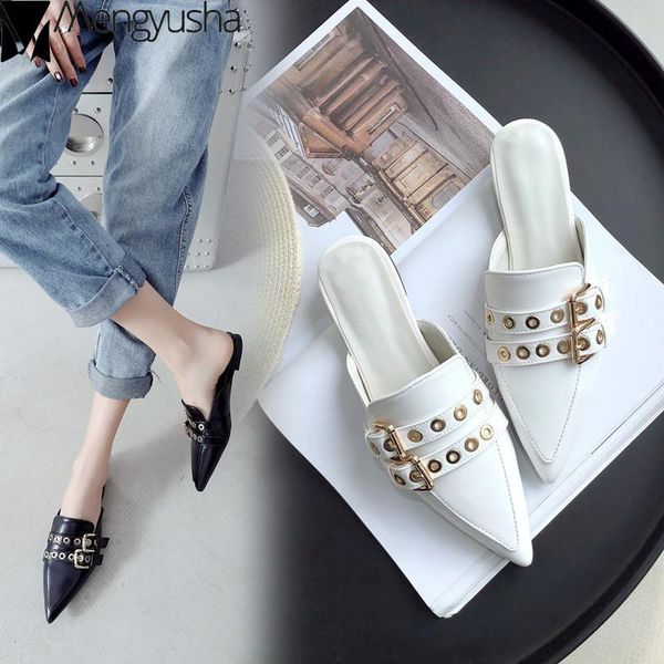 slippers mules shoes women summer pointed toe belt buckle microfiber leather slides metal femme solid flip flops breathable 2021, Black
slippers mules shoes women summer pointed toe belt buckle microfiber leather slides metal femme solid flip flops breathable 2021, Black