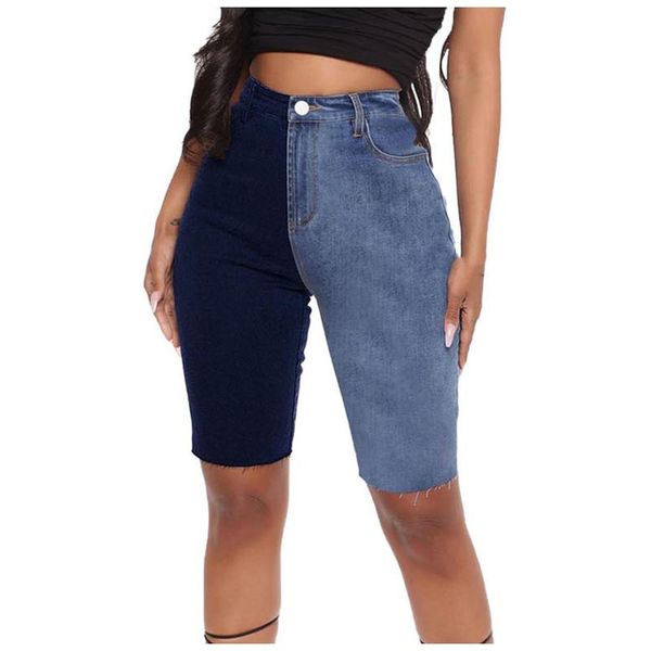 women's shorts eans casual vintage splicing frayed hem ripped jeans bottom pants woman high waist streetwear, White;black
women's shorts eans casual vintage splicing frayed hem ripped jeans bottom pants woman high waist streetwear, White;black