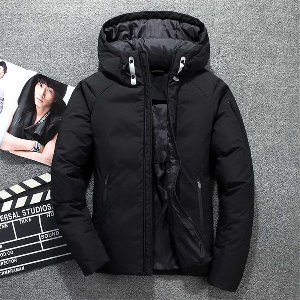white duck down jackets mens warm winter coat thick men's down jackets hooded outerwear parkas jaqueta masculina 220105, Black
white duck down jackets mens warm winter coat thick men's down jackets hooded outerwear parkas jaqueta masculina 220105, Black