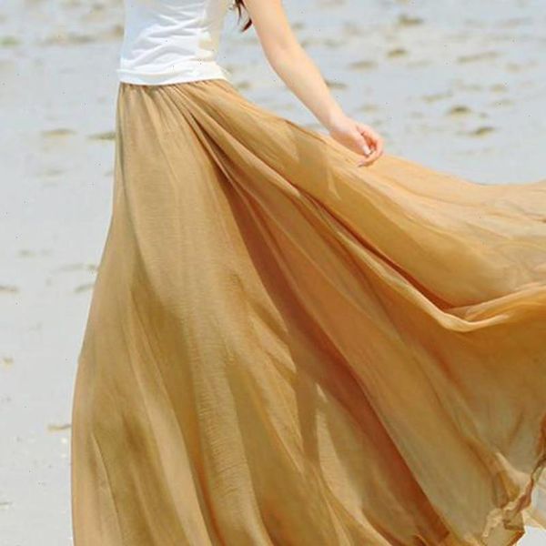women chiffon skirts female elastic waist long skirts ladies elegant maxi skirts beach boho vestidos de verano 5s, Black
women chiffon skirts female elastic waist long skirts ladies elegant maxi skirts beach boho vestidos de verano 5s, Black