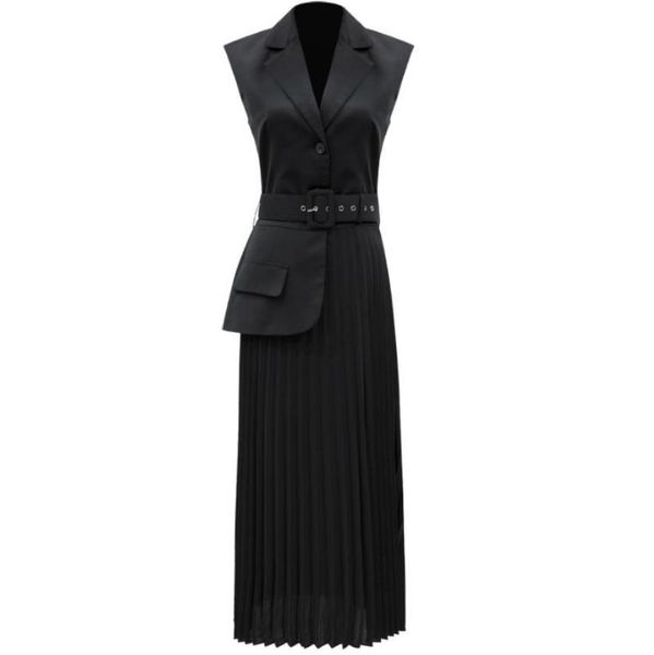 women's vests 2021 summer fashion vest women notched sleeveless split joint pleated hemline false two pieces long coat, Black;white
women's vests 2021 summer fashion vest women notched sleeveless split joint pleated hemline false two pieces long coat, Black;white