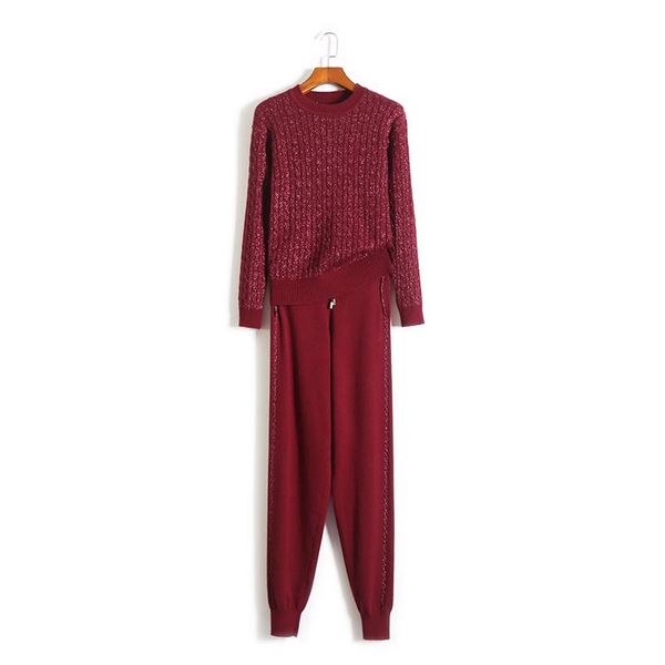 women's two piece pants 2021 limited wool cashmere bamboo fiber full woman knitted suit fashion thread braided sweater and set, White
women's two piece pants 2021 limited wool cashmere bamboo fiber full woman knitted suit fashion thread braided sweater and set, White