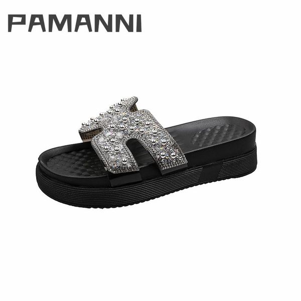 slippers pamanni for women crystal shiny concise open toe female shoes platfroms casual summer handmade woman flats, Black
slippers pamanni for women crystal shiny concise open toe female shoes platfroms casual summer handmade woman flats, Black