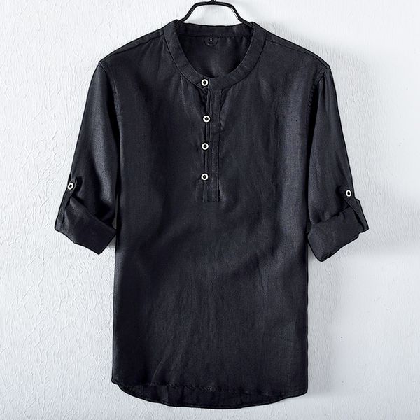 2021 new arrival 100% linen long sleeve men brand fashion mens stand collar black shirt male breathable shirts chemise qgmy, White;black
2021 new arrival 100% linen long sleeve men brand fashion mens stand collar black shirt male breathable shirts chemise qgmy, White;black