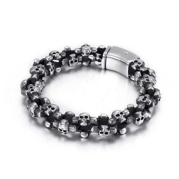 charm bracelets haolynjoy gothic skull bracelet men's stainless steel glossy chain punk jewelry, Golden;silver
charm bracelets haolynjoy gothic skull bracelet men's stainless steel glossy chain punk jewelry, Golden;silver