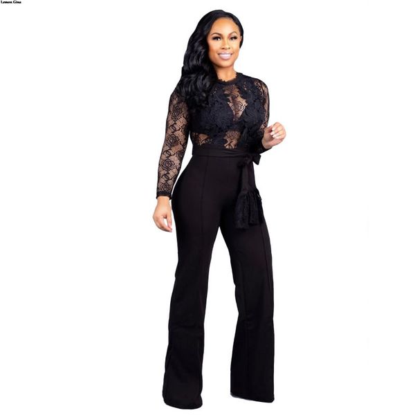 women's jumpsuits & rompers women long sleeve lace see though patchwork staight leggings party high waist playsuit 3018, Black;white
women's jumpsuits & rompers women long sleeve lace see though patchwork staight leggings party high waist playsuit 3018, Black;white