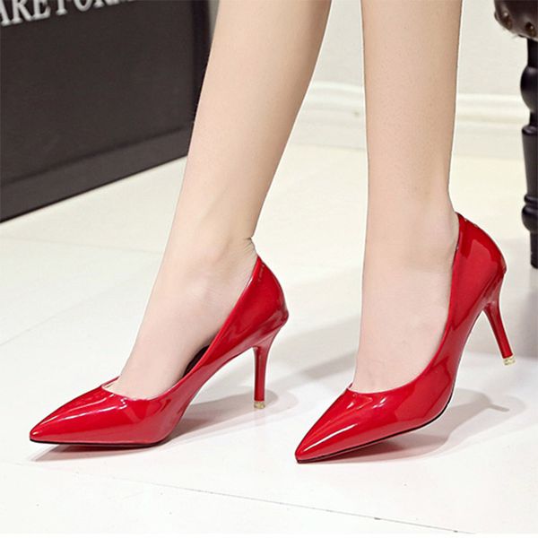 plus size 24-42 women shoes pointed toe pumps patent leather dress shoes high heels boat shoes wedding zapatos mujer 146dress, Black
plus size 24-42 women shoes pointed toe pumps patent leather dress shoes high heels boat shoes wedding zapatos mujer 146dress, Black