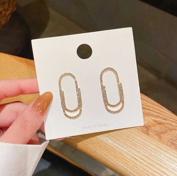 dangle & chandelier korean elegant temperament geometric paper clip earrings for women girls party gift wholesale ss949, Silver
dangle & chandelier korean elegant temperament geometric paper clip earrings for women girls party gift wholesale ss949, Silver