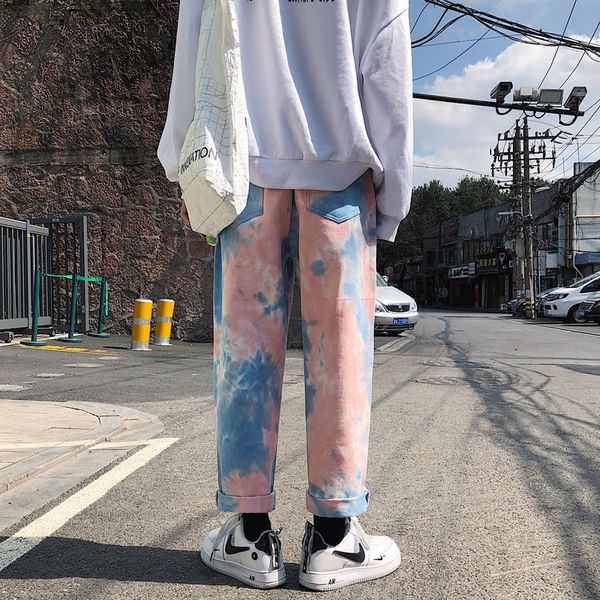 2021 tie-dye men's fashion retro casual wide-leg jeans men streetwear hip-hop straight denim trousers mens s-2xl v9uq, Blue
2021 tie-dye men's fashion retro casual wide-leg jeans men streetwear hip-hop straight denim trousers mens s-2xl v9uq, Blue