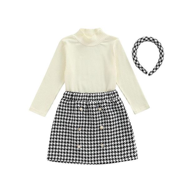 clothing sets girls clothes set winter autumn suit long sleeve sweater + houndstooth mini skirt+ headband 3pcs children outfits, White
clothing sets girls clothes set winter autumn suit long sleeve sweater + houndstooth mini skirt+ headband 3pcs children outfits, White