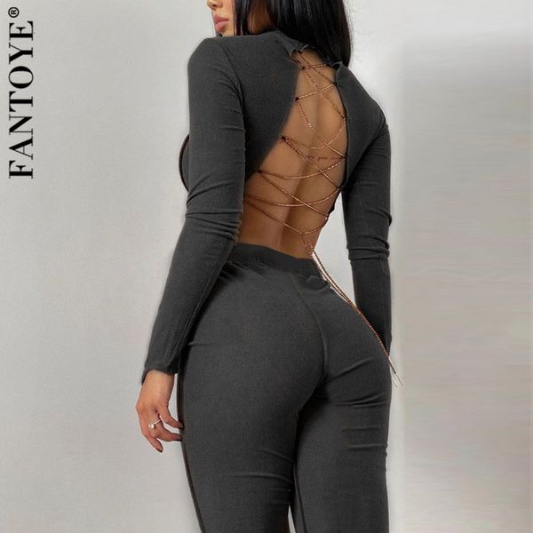 2021 new patchwork backless bandage two pieces set casual long sleeves crop and flare pants suit slim female summer tracksuit 2cbz, Gray
2021 new patchwork backless bandage two pieces set casual long sleeves crop and flare pants suit slim female summer tracksuit 2cbz, Gray
