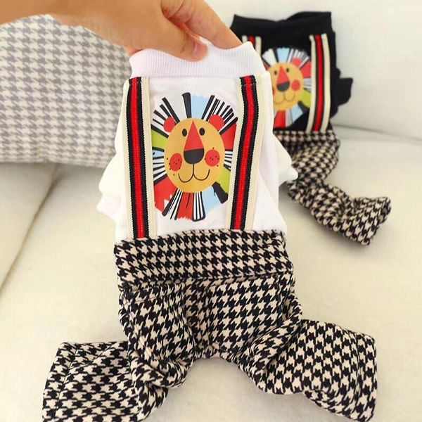 dog apparel clothes costume lion pattern jumpsuit white/black winter overalls for dogs plaid pants fall l
dog apparel clothes costume lion pattern jumpsuit white/black winter overalls for dogs plaid pants fall l