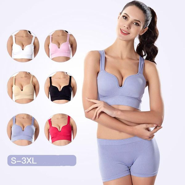 gym clothing sport underwear women u bra yoga plus size seamless push up sports bras for fitness activewear, White;black
gym clothing sport underwear women u bra yoga plus size seamless push up sports bras for fitness activewear, White;black
