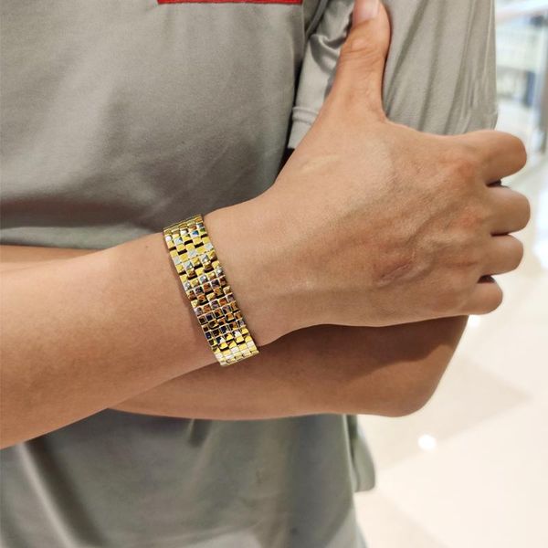 link, chain gold magnetic bracelet homme 16mm wristband stainless steel men hand health energy for male, Black
link, chain gold magnetic bracelet homme 16mm wristband stainless steel men hand health energy for male, Black