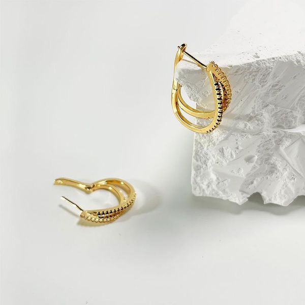 hoop & huggie gold plated 2 layer circle micro inlay black white sparkling zircon earrings for women cute bling earring fashion jewelry, Golden;silver
hoop & huggie gold plated 2 layer circle micro inlay black white sparkling zircon earrings for women cute bling earring fashion jewelry, Golden;silver