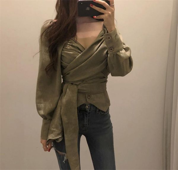 women's blouses & shirts shirt for ladies elegant fashion simple solid all-match v-neck night club party autumn blouse, White
women's blouses & shirts shirt for ladies elegant fashion simple solid all-match v-neck night club party autumn blouse, White