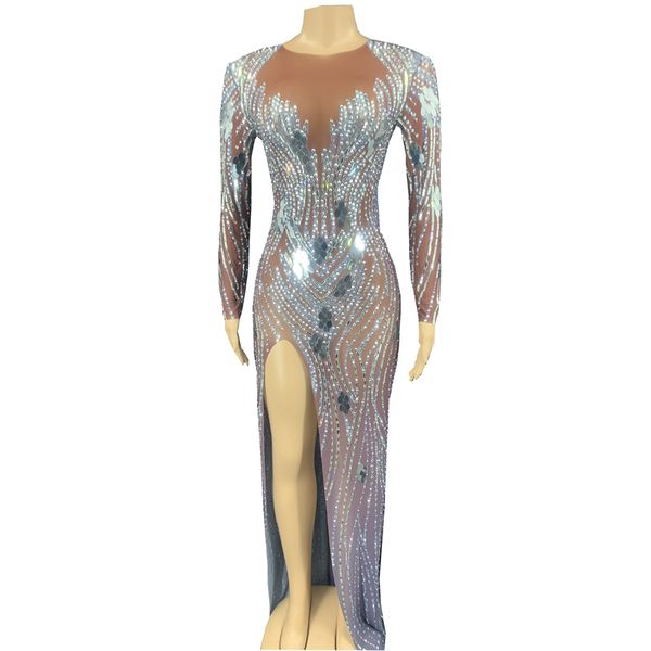 shining rhinestone sequins long dress for women mesh perspective high split birthday celebrity part dress singer stage wear, Black;red
shining rhinestone sequins long dress for women mesh perspective high split birthday celebrity part dress singer stage wear, Black;red