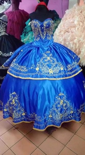 classic gold embroidery quinceanera prom dresses royal blue charro mexican satin sweetheart sweet 15 evening graduation homecoming party for, Blue;red
classic gold embroidery quinceanera prom dresses royal blue charro mexican satin sweetheart sweet 15 evening graduation homecoming party for, Blue;red