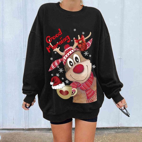 women sweatshirt loose christmas women crewneck long sleeve casual basic pullover hooded pocket long sleeve sweatshirts y1118, Black
women sweatshirt loose christmas women crewneck long sleeve casual basic pullover hooded pocket long sleeve sweatshirts y1118, Black