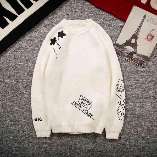 men's sweaters loose sweater male japanese , harajuku jacket fashion trends for teenage knitted fall l4dj, White;black
men's sweaters loose sweater male japanese , harajuku jacket fashion trends for teenage knitted fall l4dj, White;black