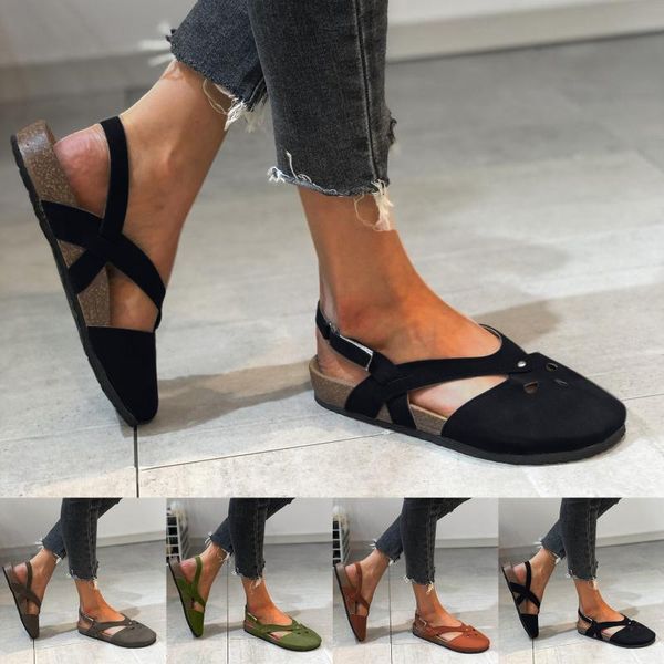 sandals selling ladies summer fashion solid color hollow and breathable toe cap flat simple platform, Black
sandals selling ladies summer fashion solid color hollow and breathable toe cap flat simple platform, Black