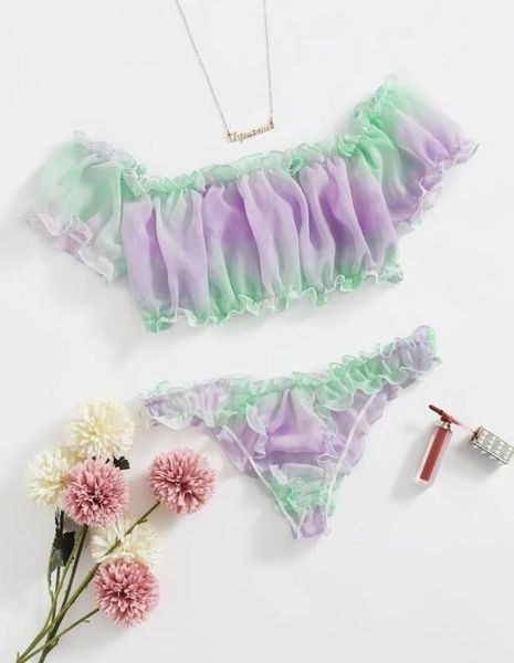 split bikini set for women 2020tie dye outfit short puff sleeve crop ruffle thong brazilian set swimsuit swimwear beachwear, White;black
split bikini set for women 2020tie dye outfit short puff sleeve crop ruffle thong brazilian set swimsuit swimwear beachwear, White;black