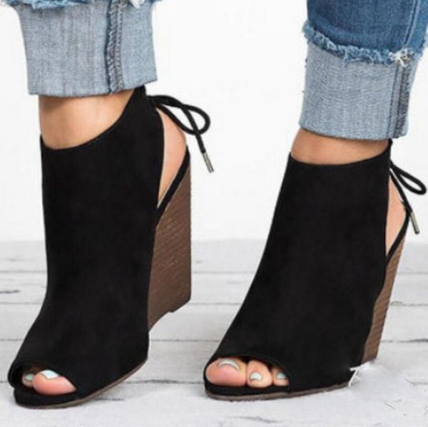 sandals woman chaussure gladiator women wedge pumps high heels sling back zapatos mujer ladies peep toe lace shoes f181668, Black
sandals woman chaussure gladiator women wedge pumps high heels sling back zapatos mujer ladies peep toe lace shoes f181668, Black