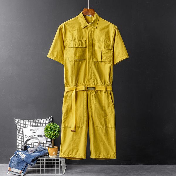wholesale group purchase summer jumpsuit suit mens and womens casual short-sleeved yellow suit work wear show star clothing loose, Blue
wholesale group purchase summer jumpsuit suit mens and womens casual short-sleeved yellow suit work wear show star clothing loose, Blue