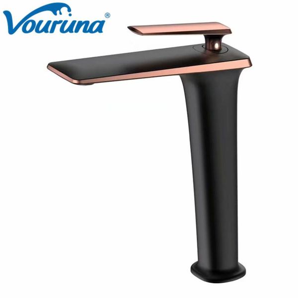 bathroom sink faucets vouruna rose golden&black single lever tall faucet lavatory basin mixer tap arrival
bathroom sink faucets vouruna rose golden&black single lever tall faucet lavatory basin mixer tap arrival
