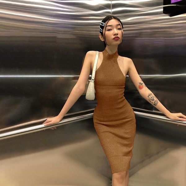 casual dresses women halter backless dress fashion sleeveless solid color bodycon for ladies summer clothes, Black;gray
casual dresses women halter backless dress fashion sleeveless solid color bodycon for ladies summer clothes, Black;gray
