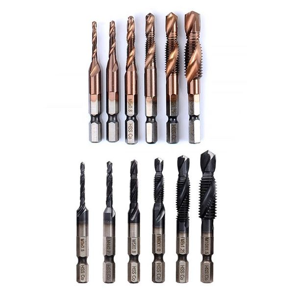 professional hand tool sets steel material multifunctional titanium 6 combination drill bit set suitable for rapid drilling and tapping proc
professional hand tool sets steel material multifunctional titanium 6 combination drill bit set suitable for rapid drilling and tapping proc