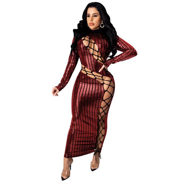 female autumn turtleneck long-sleeve bandage dress fashion hollow out casual glitter maxi dress bodycon blue dresses, Black;gray
female autumn turtleneck long-sleeve bandage dress fashion hollow out casual glitter maxi dress bodycon blue dresses, Black;gray