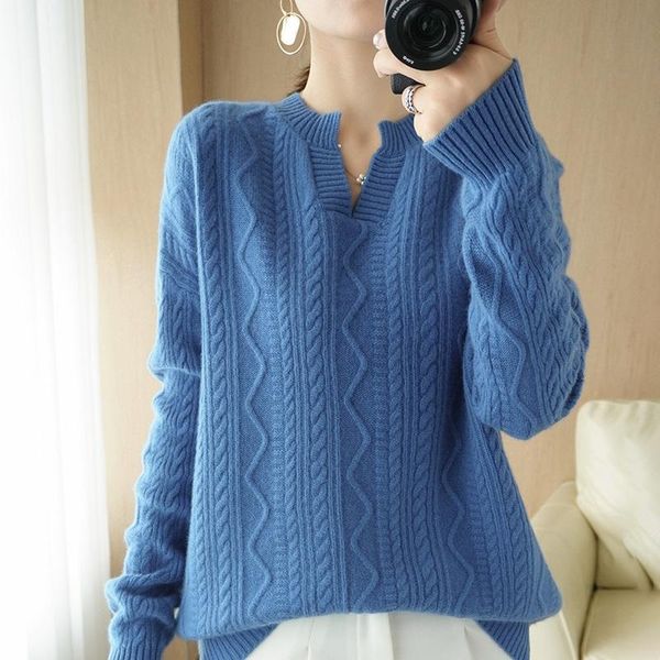 women's sweaters lhzsyy autumn and winter style v-neck cashmere sweater women thick pullover loose retro 100% wool knitted, White;black
women's sweaters lhzsyy autumn and winter style v-neck cashmere sweater women thick pullover loose retro 100% wool knitted, White;black