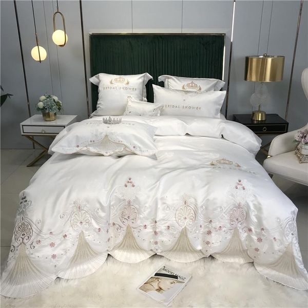 bedding sets premium crown embroidery satin like silk cotton white gray blue pillowcases bed cover pink sheet duvet linen fitted set
bedding sets premium crown embroidery satin like silk cotton white gray blue pillowcases bed cover pink sheet duvet linen fitted set