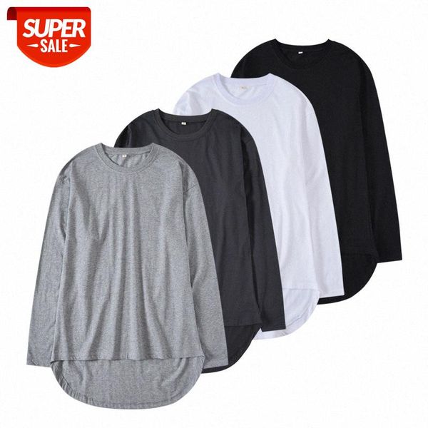 front short and back long arc dovetail hem oversize loose solid color long-sleeved t-shirt bieber #c931, White;black
front short and back long arc dovetail hem oversize loose solid color long-sleeved t-shirt bieber #c931, White;black