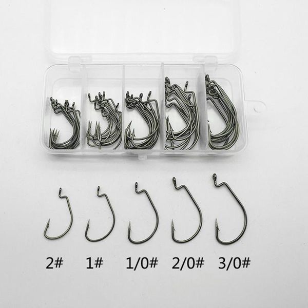 51pcs crank fishing hooks high carbon steel fishhooks w/box fishing tackle for carp tackle box 5 kinds fishhook models 
51pcs crank fishing hooks high carbon steel fishhooks w/box fishing tackle for carp tackle box 5 kinds fishhook models