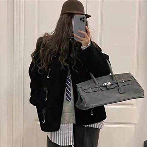 women's jackets women o neck long sleeve wool blend faux leather and fur matel buckle jacket top, Black;brown
women's jackets women o neck long sleeve wool blend faux leather and fur matel buckle jacket top, Black;brown