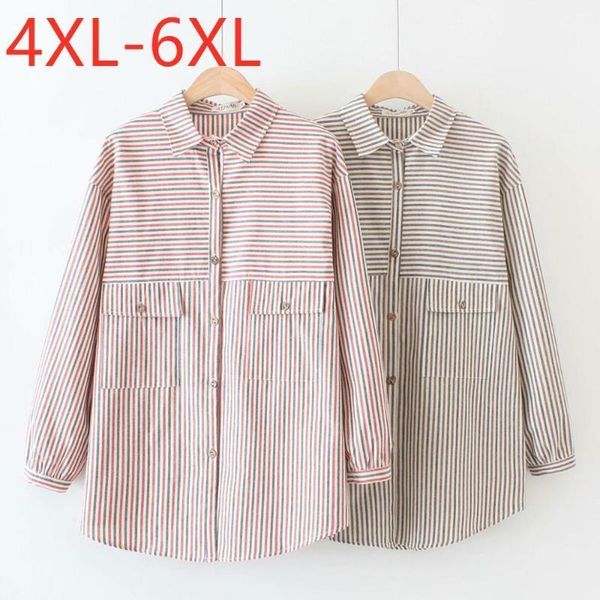 women's blouses & shirts ladies autumn winter plus size for women large blouse long sleeve loose cotton pocket button stripe shirt 4xl, White
women's blouses & shirts ladies autumn winter plus size for women large blouse long sleeve loose cotton pocket button stripe shirt 4xl, White