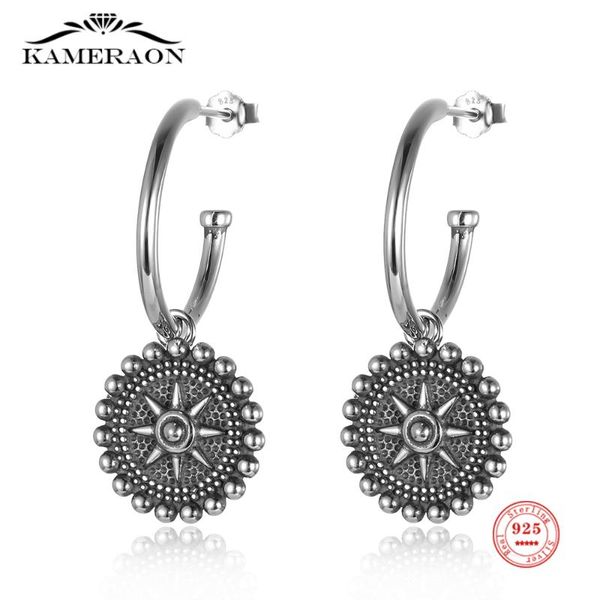 925 sterling silver hoop earrings for women bead edge star light oxidized silver ear jewelry exquisite generous earring gift, Golden;silver
925 sterling silver hoop earrings for women bead edge star light oxidized silver ear jewelry exquisite generous earring gift, Golden;silver