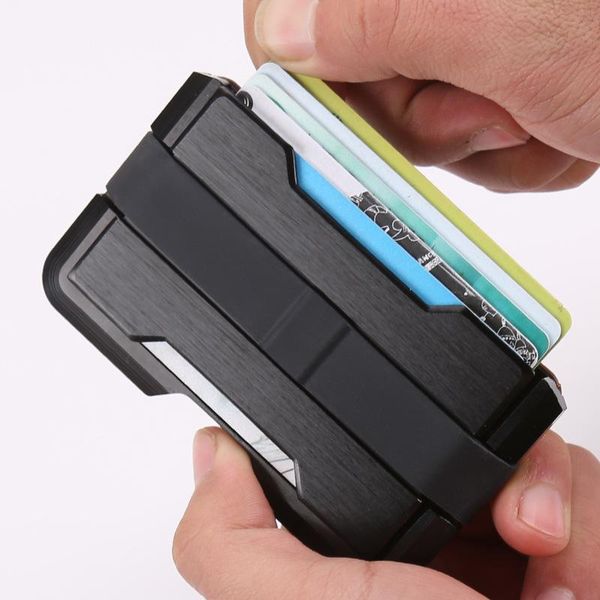 card holders 2021 metal business id holder thin wallets pocket case bank box fashion cardholder, Brown;gray
card holders 2021 metal business id holder thin wallets pocket case bank box fashion cardholder, Brown;gray