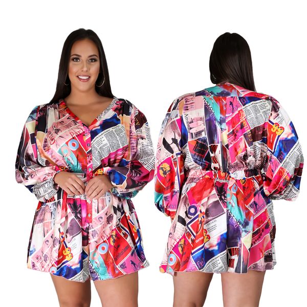 2021 new plus size 2xl-6xl women jumpsuit long sleeve v-neck buttons casual rompers wholesale dropshipping japk, Black
2021 new plus size 2xl-6xl women jumpsuit long sleeve v-neck buttons casual rompers wholesale dropshipping japk, Black