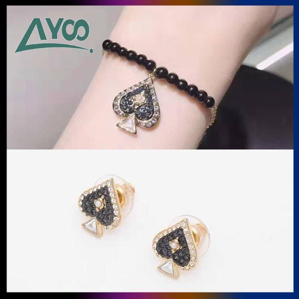 link, chain swa fashion jewelry charm mysterious elements tarot brand spades bracelet female invisible magnetic buckle gold love, Black
link, chain swa fashion jewelry charm mysterious elements tarot brand spades bracelet female invisible magnetic buckle gold love, Black