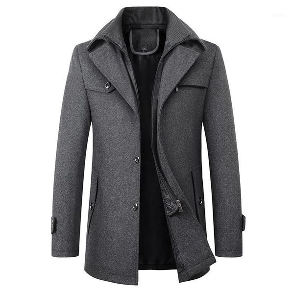 men's wool & blends winter brand men double collar blend coat casual long woolen business luxurious solid overcoat male, Black
men's wool & blends winter brand men double collar blend coat casual long woolen business luxurious solid overcoat male, Black