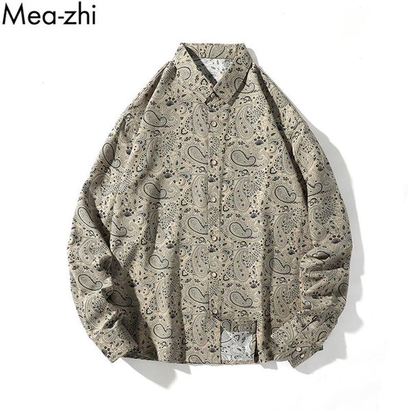 men's casual shirts mens long sleeve cashew floral prined button shirt youth boy loose daily streetwear autumn spring oversized, White;black
men's casual shirts mens long sleeve cashew floral prined button shirt youth boy loose daily streetwear autumn spring oversized, White;black