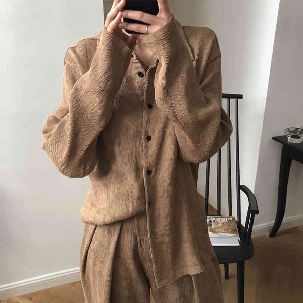 women's blouses & shirts spring and autumn women's casual solid color lapel long-sleeved loose pleated shirt vq1a, White
women's blouses & shirts spring and autumn women's casual solid color lapel long-sleeved loose pleated shirt vq1a, White