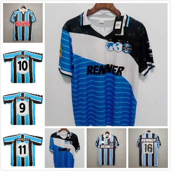 1995 1996 gremio retro soccer jerseys 2000 2001 ronaldinho zinho nene warley alegre home blue vintage old classic 95 96 football shirt camis, Black;yellow
1995 1996 gremio retro soccer jerseys 2000 2001 ronaldinho zinho nene warley alegre home blue vintage old classic 95 96 football shirt camis, Black;yellow