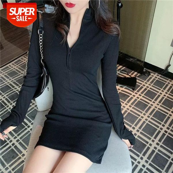 autumn bodycon dress women long sleeve solid zipper wrap hips mini dress elastic neon green club party ladies short dresses #gt7o, White;black
autumn bodycon dress women long sleeve solid zipper wrap hips mini dress elastic neon green club party ladies short dresses #gt7o, White;black