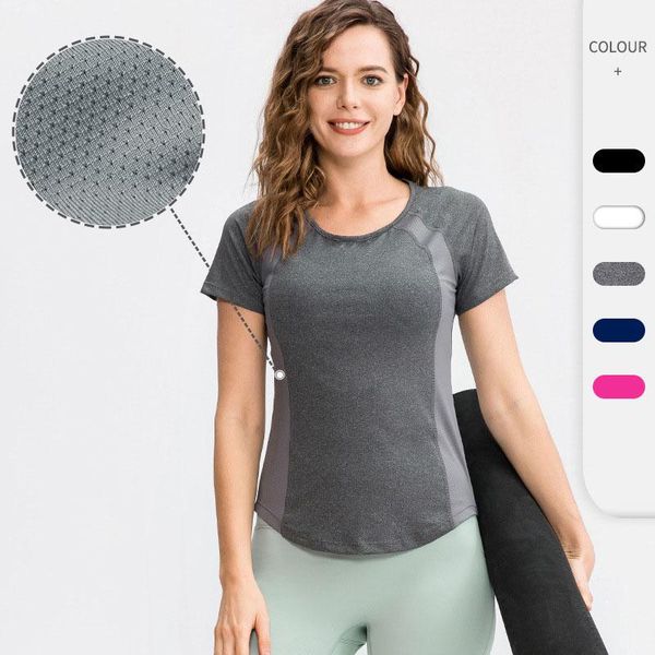 women's tight-fitting yoga short-sleeved round neck sports t-shirt with mesh, breathable, high-stretch and quick-drying running
women's tight-fitting yoga short-sleeved round neck sports t-shirt with mesh, breathable, high-stretch and quick-drying running